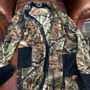 Camouflage Fleece Men's Robe
